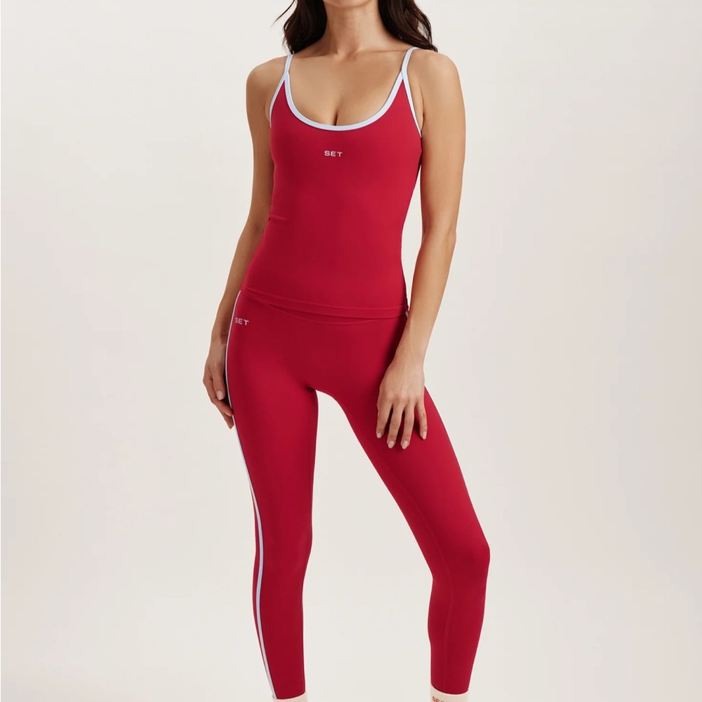 SET Active Red Tank Top